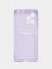 Синий меланж силиконовый чехол для Xiaomi Redmi Note 12 Pro 5G, с карманом для карт, прозрачный