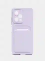 Силиконовый чехол для Xiaomi Redmi Note 12 Pro 5G, с карманом для карт, прозрачный