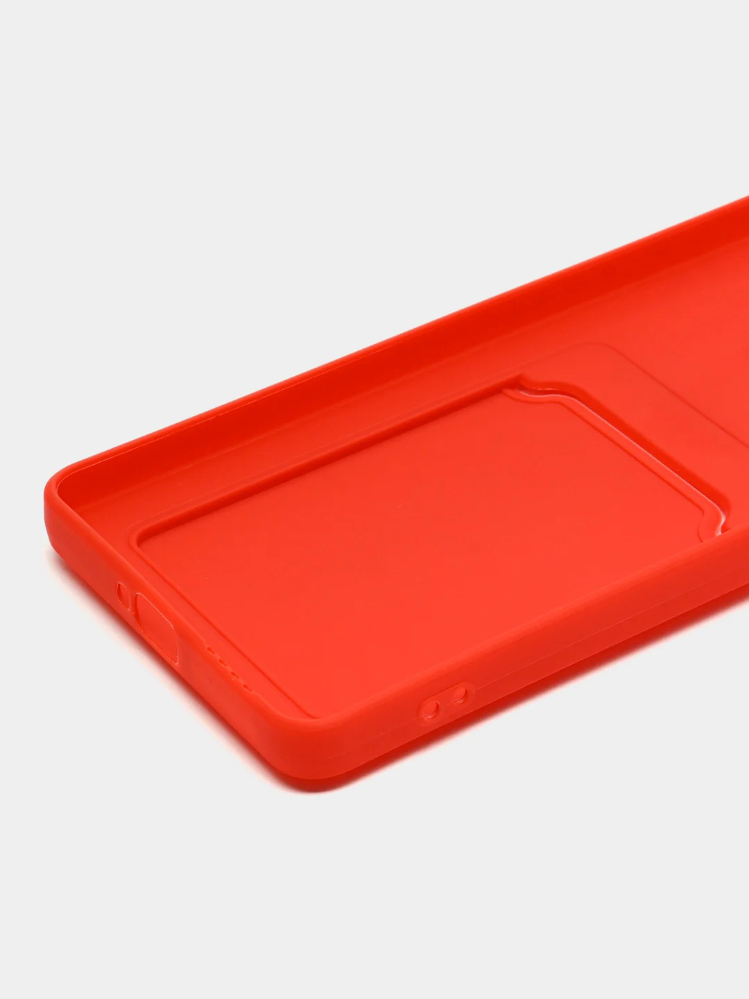 Красный силиконовый чехол для Xiaomi Redmi Note 12 Pro 5G, с карманом для карт, прозрачный