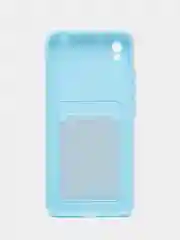 Бежевый чехол для Xiaomi Redmi 9A, Сяоми Редми 9А, силиконовый, с карманом для карты