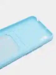 Бежевый чехол для Xiaomi Redmi 9A, Сяоми Редми 9А, силиконовый, с карманом для карты