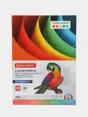 Бумага цветная для принтера офисная ,Brauberg, А4, 80 г/м2, 100 л., (5 цветов х 20 л.)