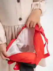 Красный детский плюшевый рюкзак "Мультгерои" для малышей