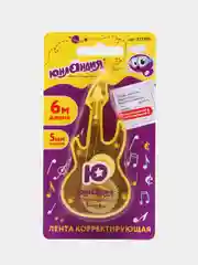 Корректирующая лента - корректор ЮНЛАНДИЯ "ГИТАРА", 5 мм х 6 м, желтый, 227798