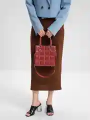 Багровый сумка мессенджер на плечо