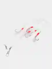 Алый готовый монтаж Рыболовный крючок SABIKI с перьями (нитками)