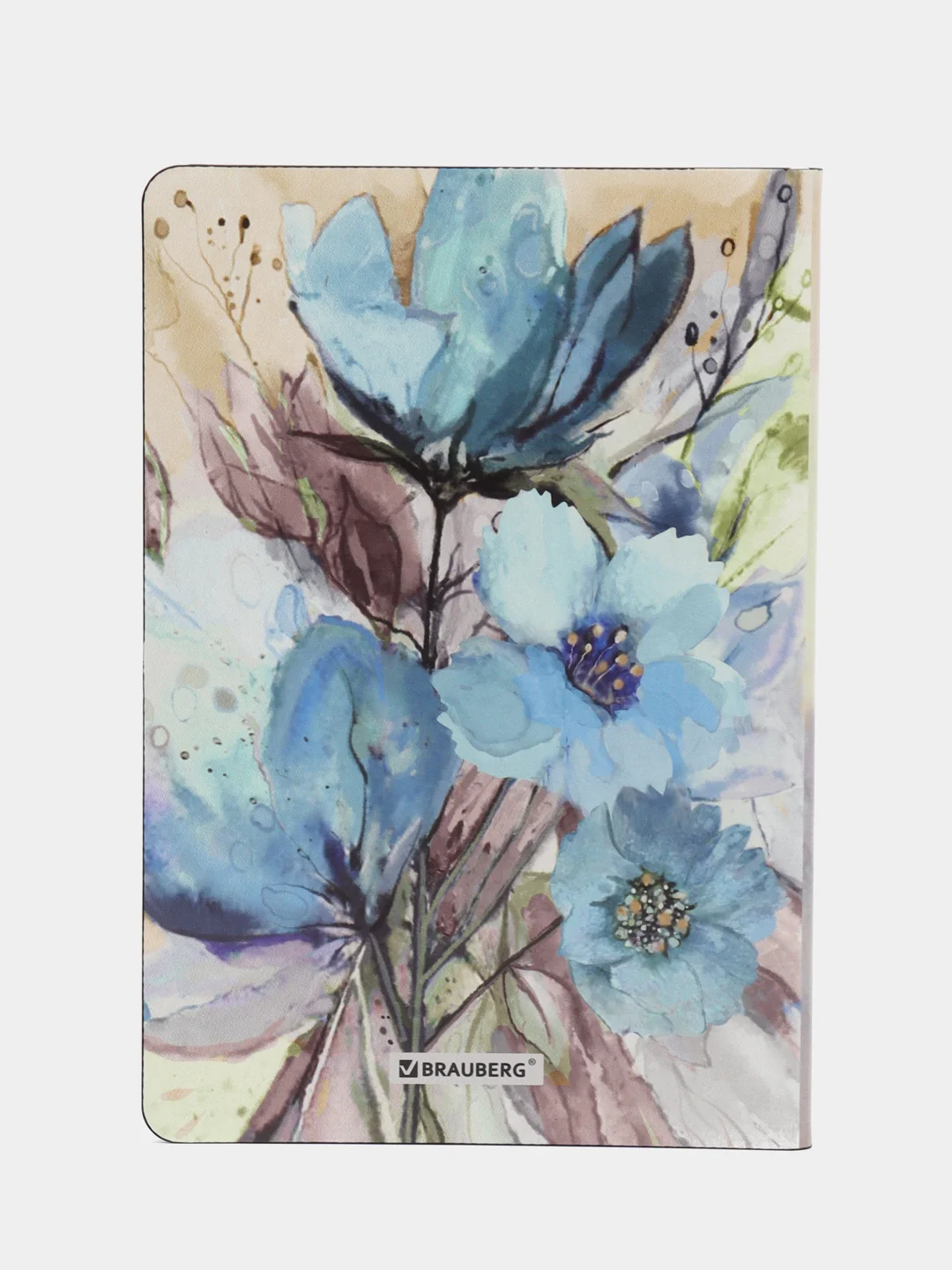 Блокнот А5 143x210 BRAUBERG VISTA Delicate flowers, под кожу, гибкий 80л, 112077