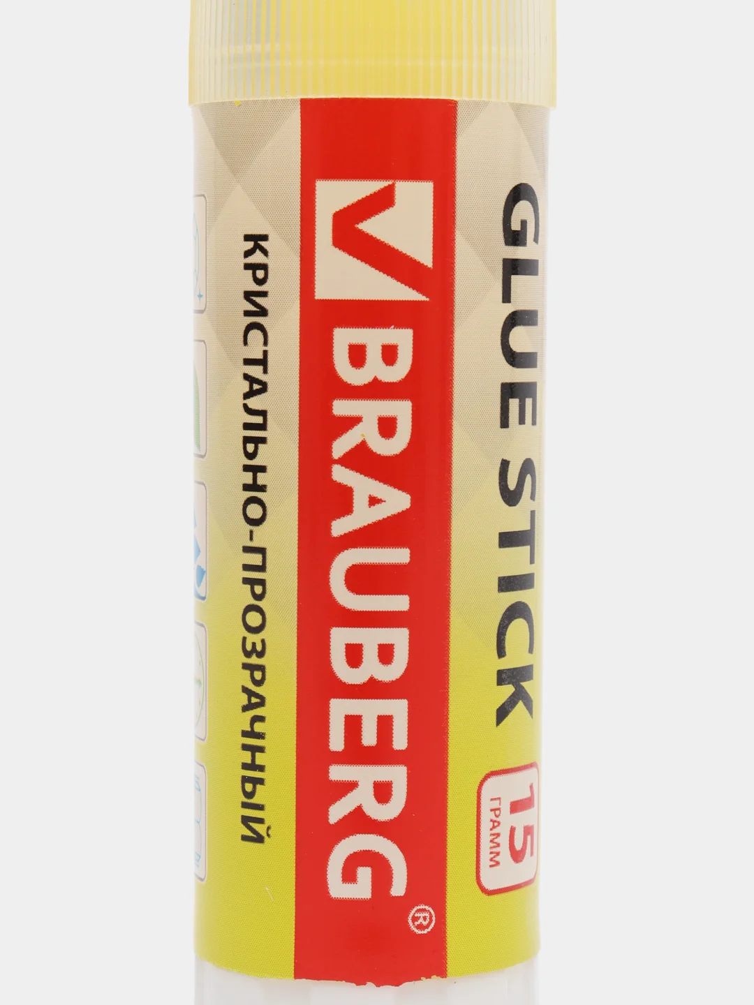 Клей-карандаш канцелярский для бумаги и картона, 15 г, BRAUBERG, 4 штуки, 271709