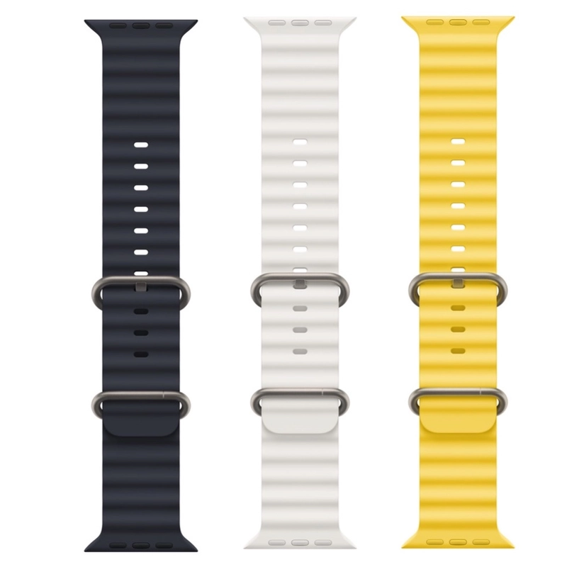 Ремешок для часов Apple Watch 42, 44, 45, 49 мм, Ocean band, ULTRA, силикон