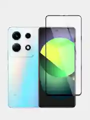 Прозрачный стекло для Infinix Note 30 VIP защитное Broscorp с олеофобным покрытием и черной рамкой