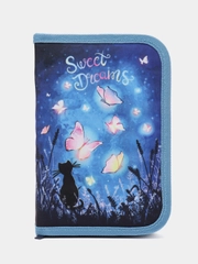 Пенал BRAUBERG с наполнением, 1 отделение, 1 отк планка,24 предмета,21х14 см, Sweet dreams