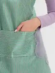 Зеленый фартук кухонный, влагостойкий, с полотенцем для рук