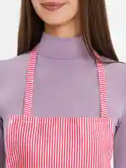 Красный фартук кухонный влагостойкий с карманом