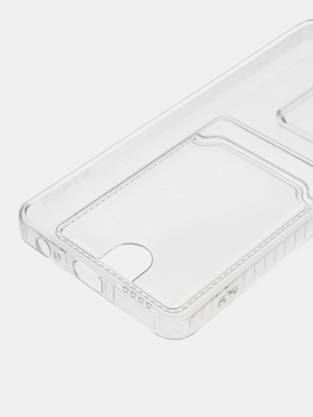 Марсала чехол противоударный Tecno Spark 10 Pro, Спарк 10 Про, прозрачный, с карманом для карты