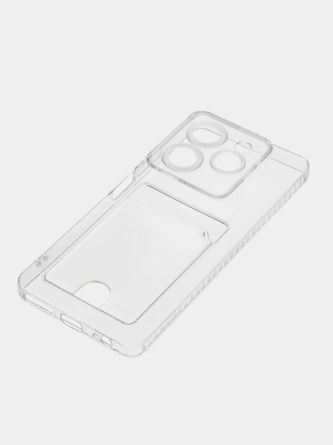 Марсала чехол противоударный Tecno Spark 10 Pro, Спарк 10 Про, прозрачный, с карманом для карты