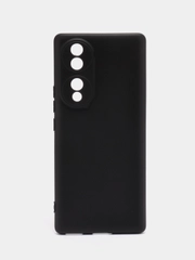 Чехол Honor 70 (Хонор 70) черный, силиконовый