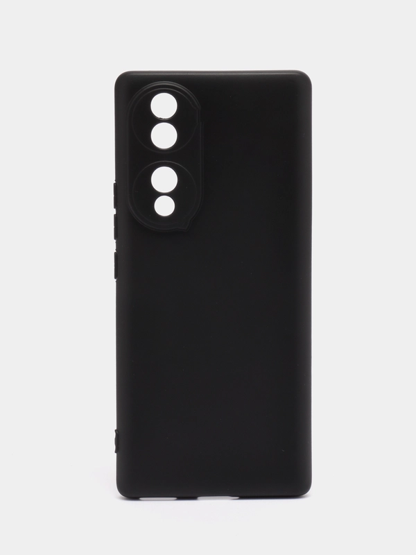 Чехол Honor 70 (Хонор 70) черный, силиконовый