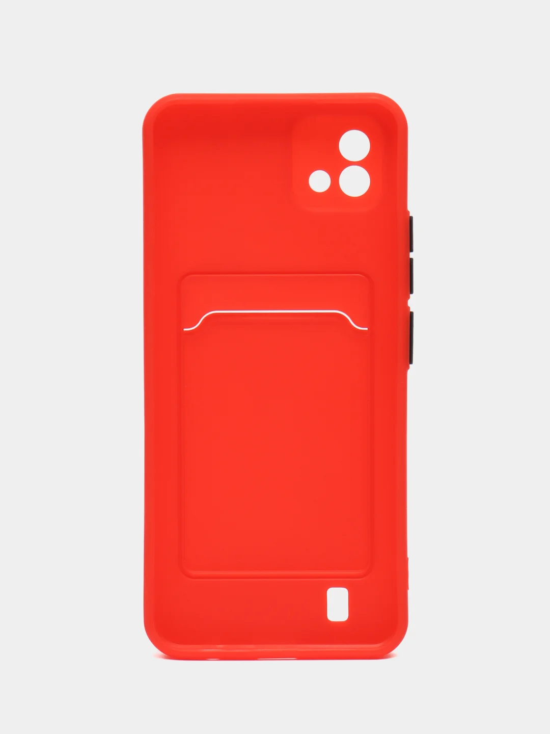 Красный чехол Realme C20, Realme C11 2021  карман для пластиковой карточки