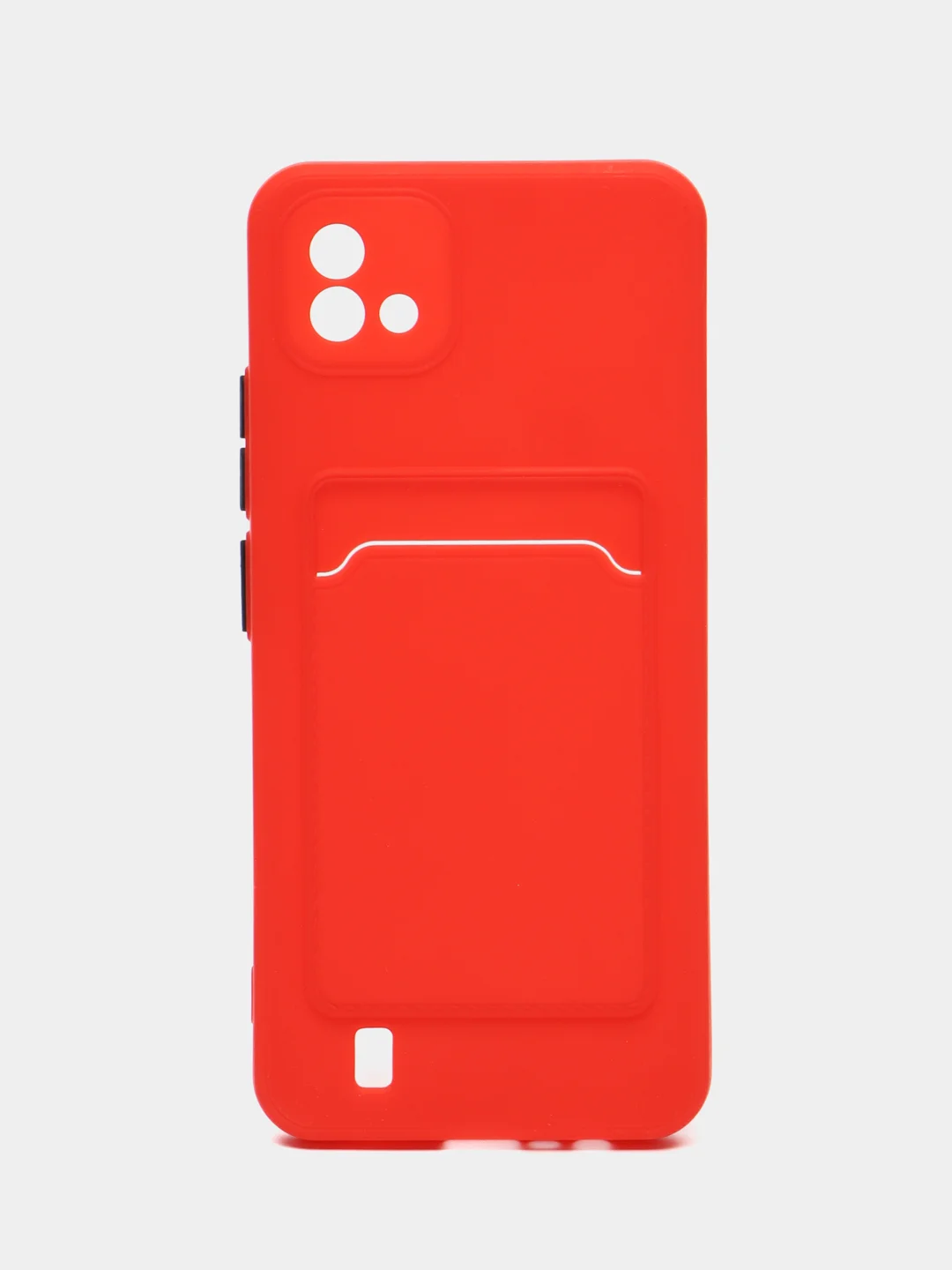 Красный чехол Realme C20, Realme C11 2021  карман для пластиковой карточки