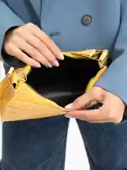 Желтый сумка багет на плечо, экокожа