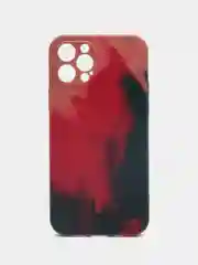 Силиконовый чехол c бордовым акварельным принтом на Iphone XR/11/12/12pro