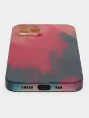 Силиконовый чехол c бордовым акварельным принтом на Iphone XR/11/12/12pro