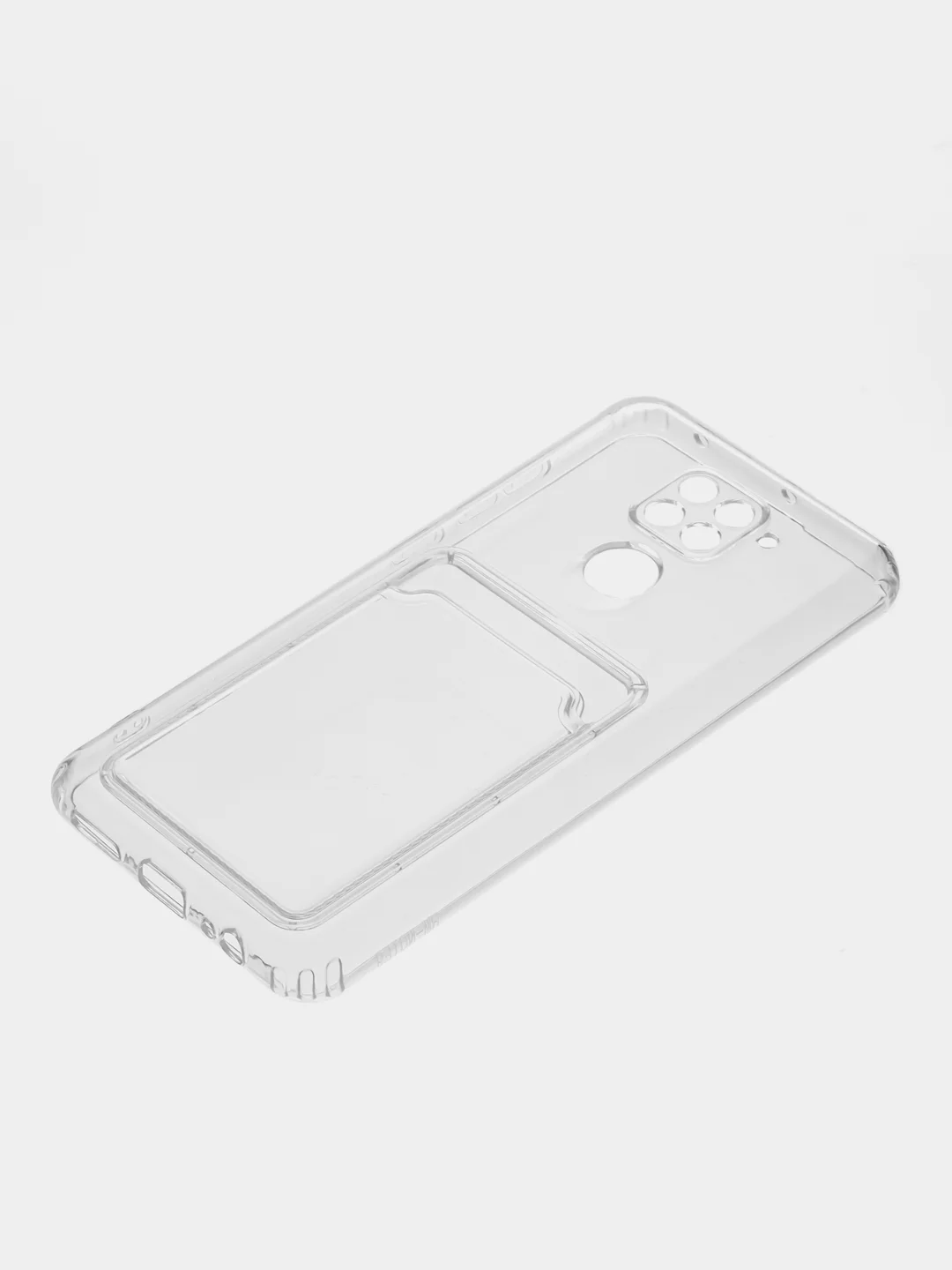 Ударопрочный прозрачный чехол с карманом на Xiaomi Redmi Note 8 Pro, 9, Redmi 10X 4G