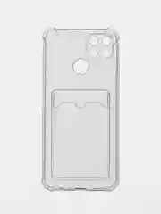 Белый чехол для Realme C25, С30, С31, С11, С21, с визитницей, антишок углами