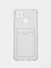 Чехол для Realme C25, С30, С31, С11, С21, с визитницей, антишок углами