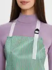 Зеленый фартук кухонный, влагостойкий, с полотенцем для рук