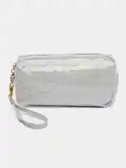 Белый женская косметичка на молнии, 4 цвета