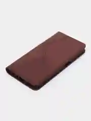 Коричневый чехол-книжка для Realme C35 4G, кожаный PU