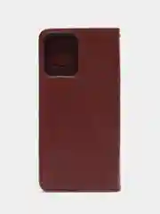 Коричневый чехол-книжка для Realme C35 4G, кожаный PU