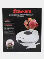 Белый вафельница Sakura SA-7400, 750 Вт