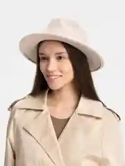 Молочный женская шляпа "Федора"