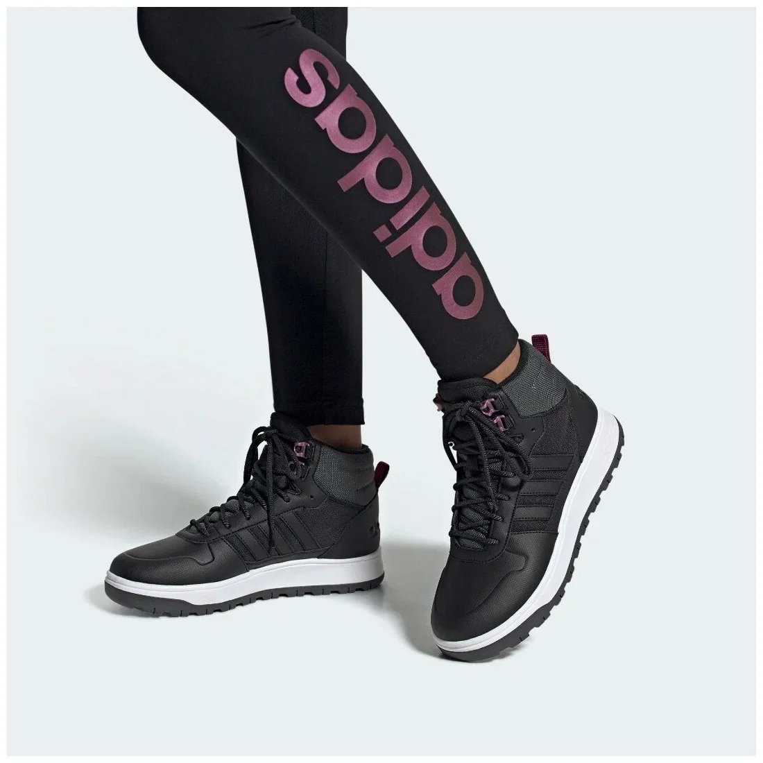 Ботинки женские Adidas NEO Blizzare Black/Purple (WMNS) FW7095