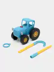 Музыкальная игрушка-каталка MAXI с ручкой управления "Синий Трактор" 15 звуков и песен