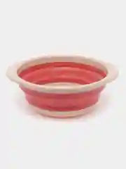 Розовый таз складной силиконовый