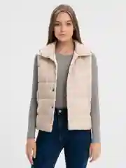 Белый жилет утепленный, женский