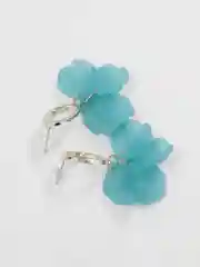 Тёмно-бирюзовый серьги женские Lotus, с подвесками в форме лепестков