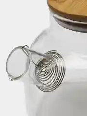 Заварочный чайник, с бамбуковой крышкой, стеклянный, разные объемы