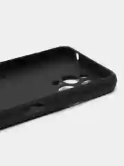 Черный чехол Xiaomi Redmi 12 / Сяоми Редми 12 с металлической подставкой - кольцом