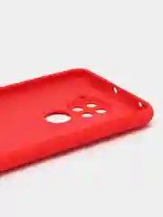Красный чехол Xiaomi Redmi Note 9, Редми Нот 9 силиконовый, с закрытым низом и бархатом внутри