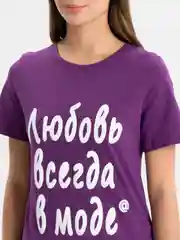 Туника "Любовь всегда в моде" КТ1214П3 фиолетовый, Klery