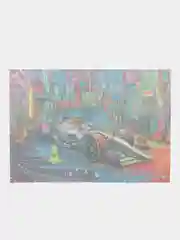 Красный клеёнка настольная для уроков труда