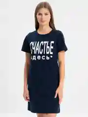 Туника "Счастье" КТ 1214П4 темно-синий, Klery