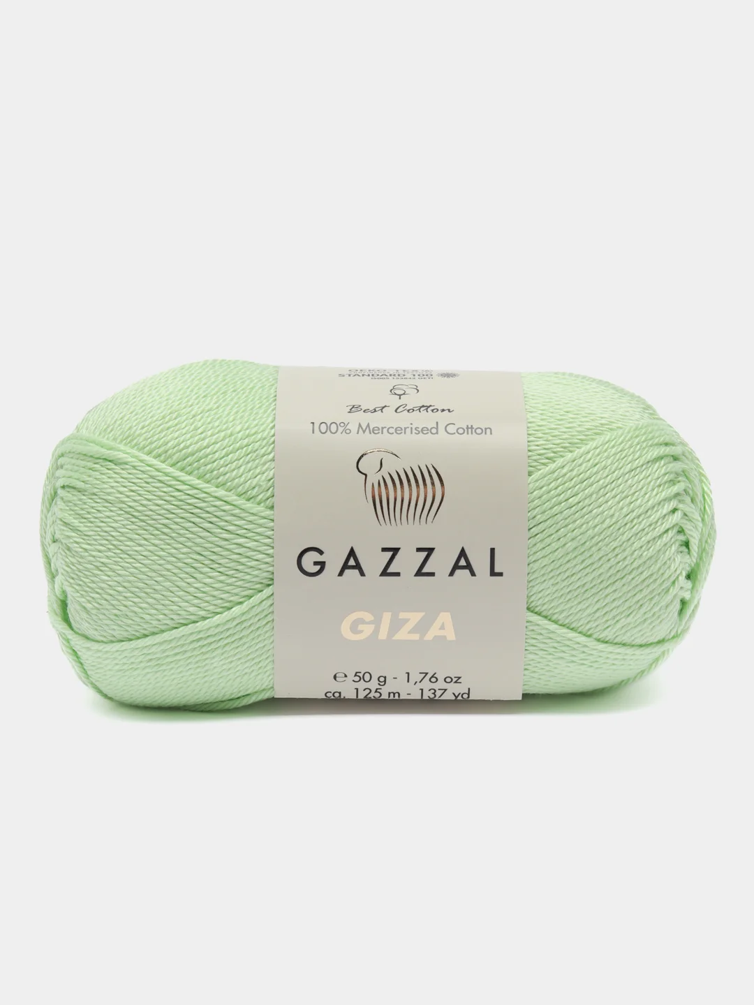 Лайм пряжа Gazzal Giza 100% Мерсеризованный хлопок 50г 125м