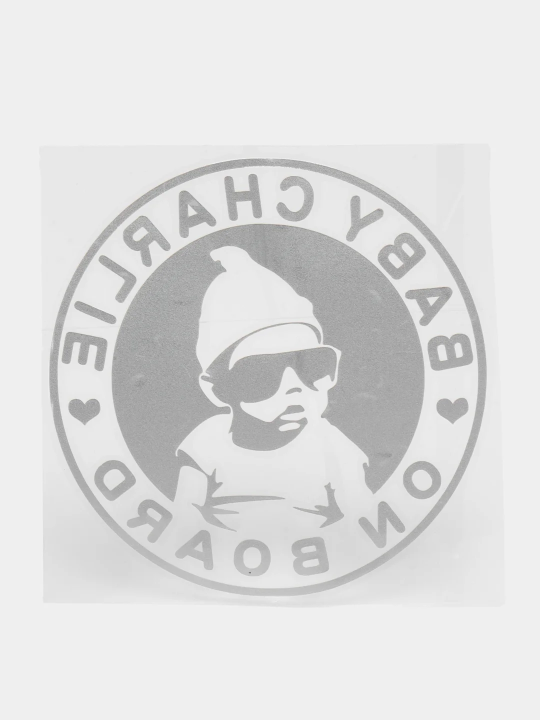 Белый наклейка на авто "Baby Charlie on board"