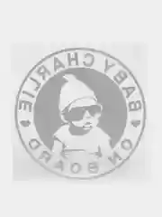 Белый наклейка на авто "Baby Charlie on board"