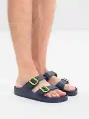 Серый сланцы мужские с пряжкой
